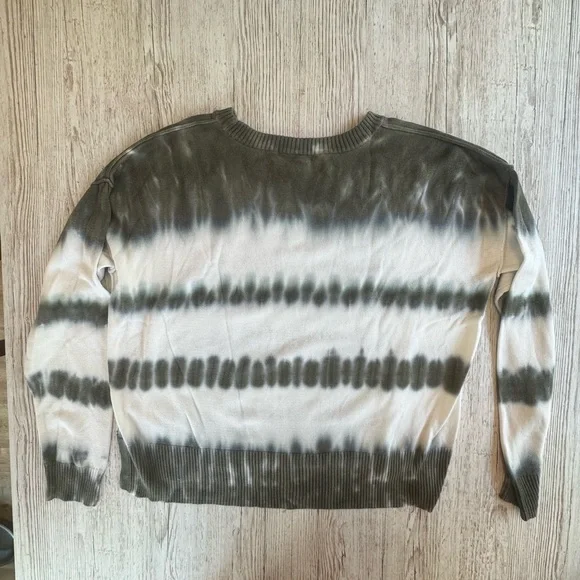 Sanctuary Sunsetter  Tie-Dye Ribbed Trim Crewneck Sweater Top S - Picture 4 of 11